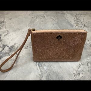 Kate Spade Sparkly Rose Gold Wristlet